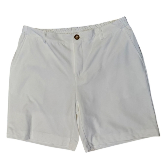Mafinity Mens White Casual Elastic Waist Shorts size XXL - Picture 1 of 6